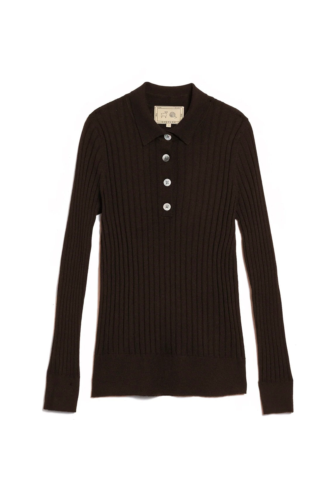 Luna Superfine Cashmere Polo Top