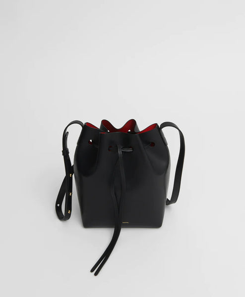 Mansur Gavriel - Mini Bucket Bag - Black/Flamma