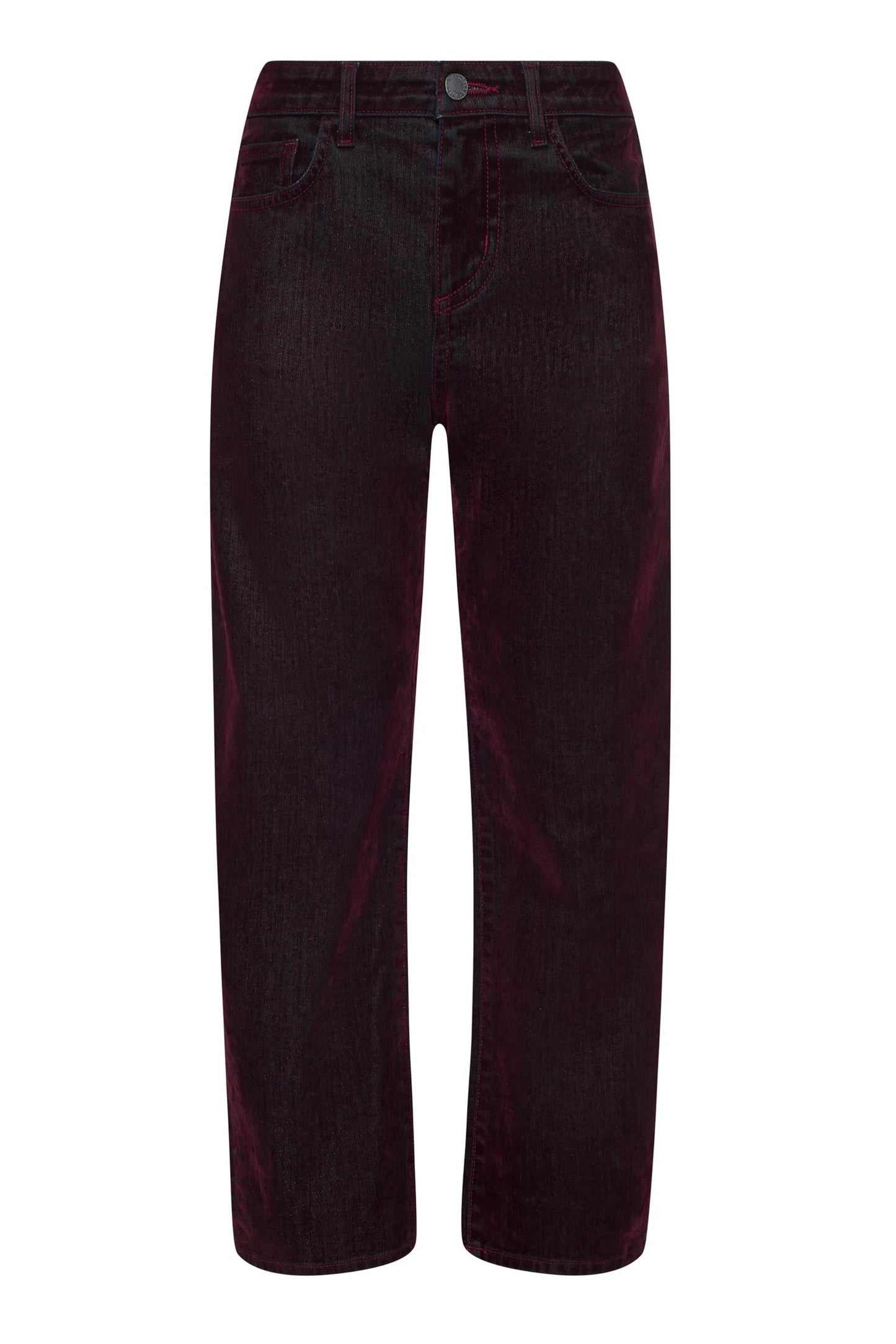 Dolores Flocked Bow-Leg Jean