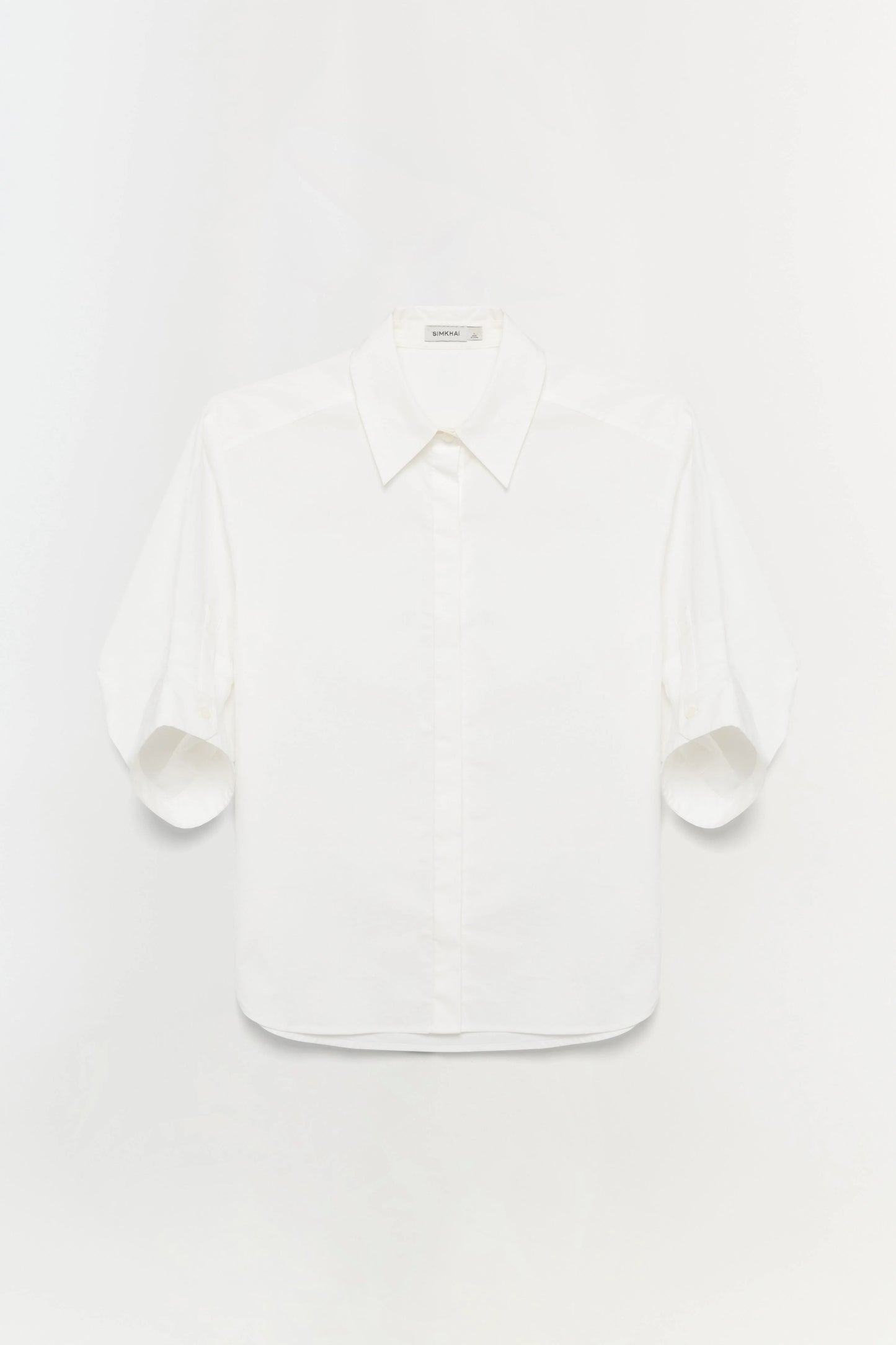 SIMKHAI - Gemma Three Quarter Sleeve Shirt - White