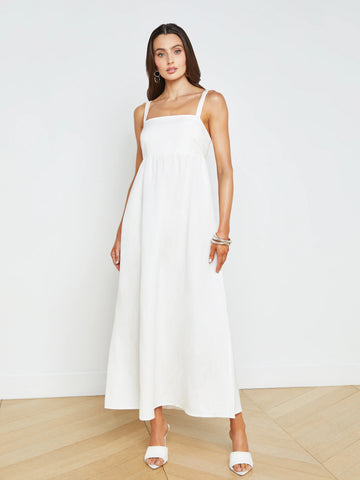 L’AGENCE - Jessamy Linen-Blend Dress - Ivory