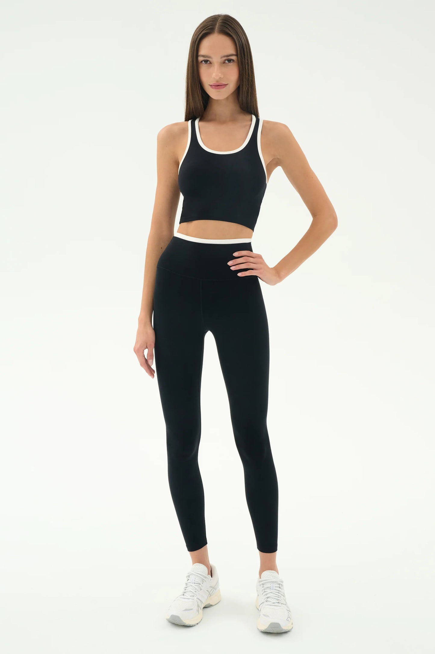 SPLITS59 - Dual High Waist Airweight 7/8 - Black/White