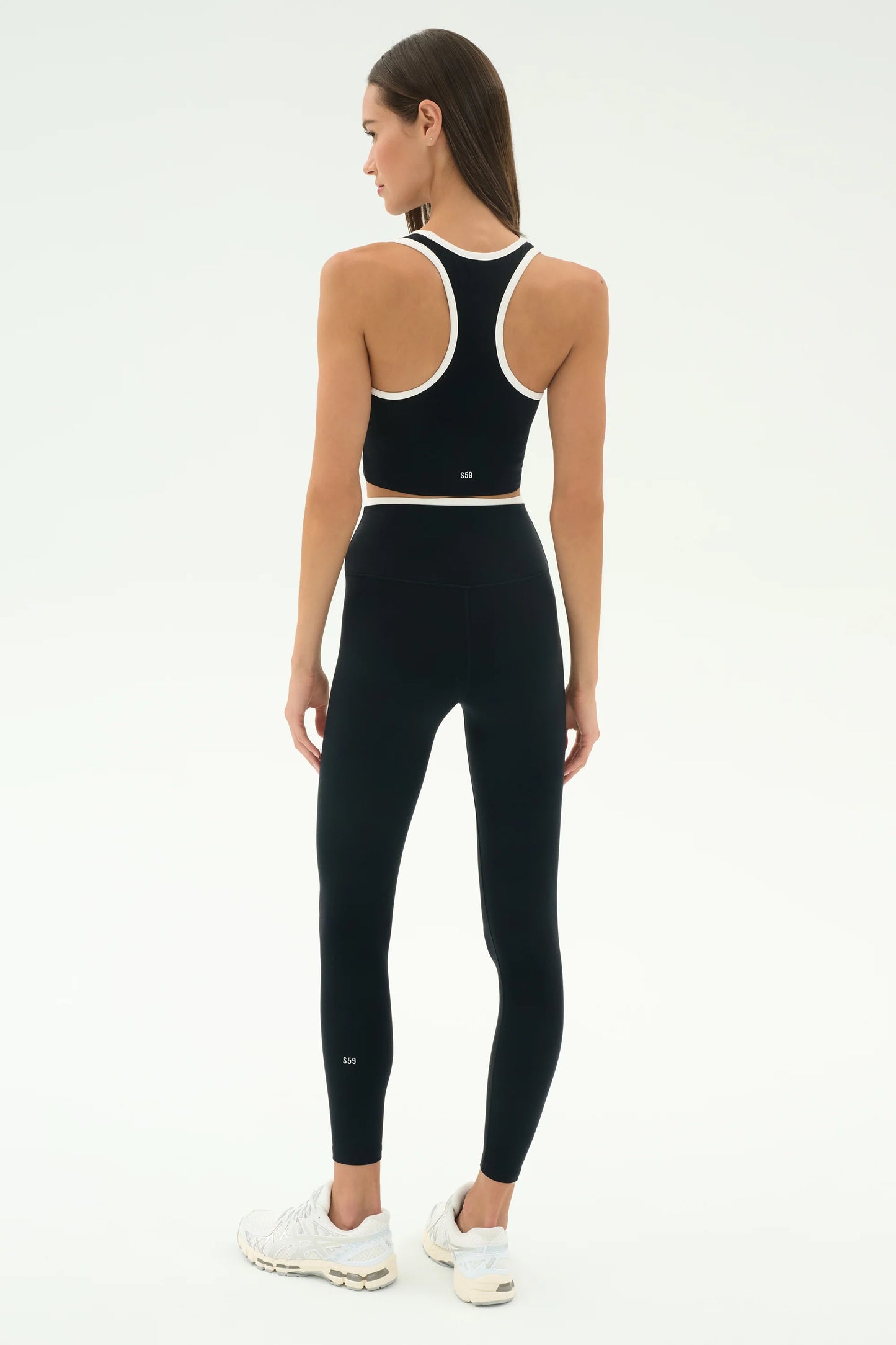 SPLITS59 - Dual High Waist Airweight 7/8 - Black/White