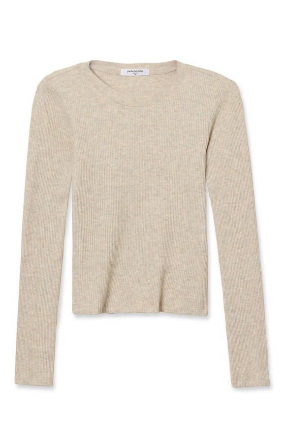 Jolie Sweater Rib Crew - Oatmeal