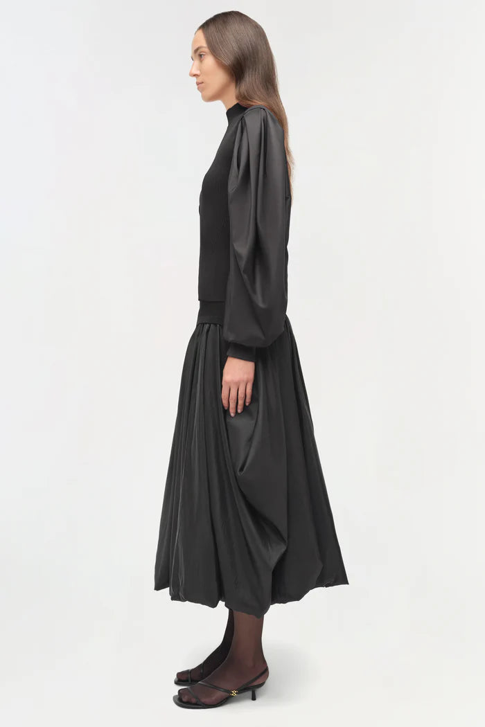 SIMKHAI - Jackie Taffeta Knit Top - Black