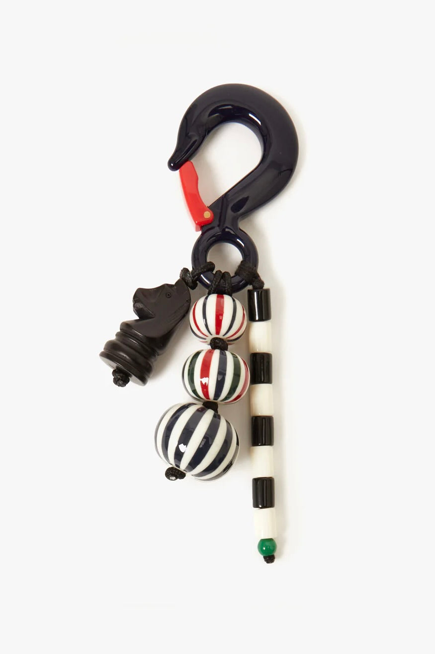 Beaded Stripe Fob
