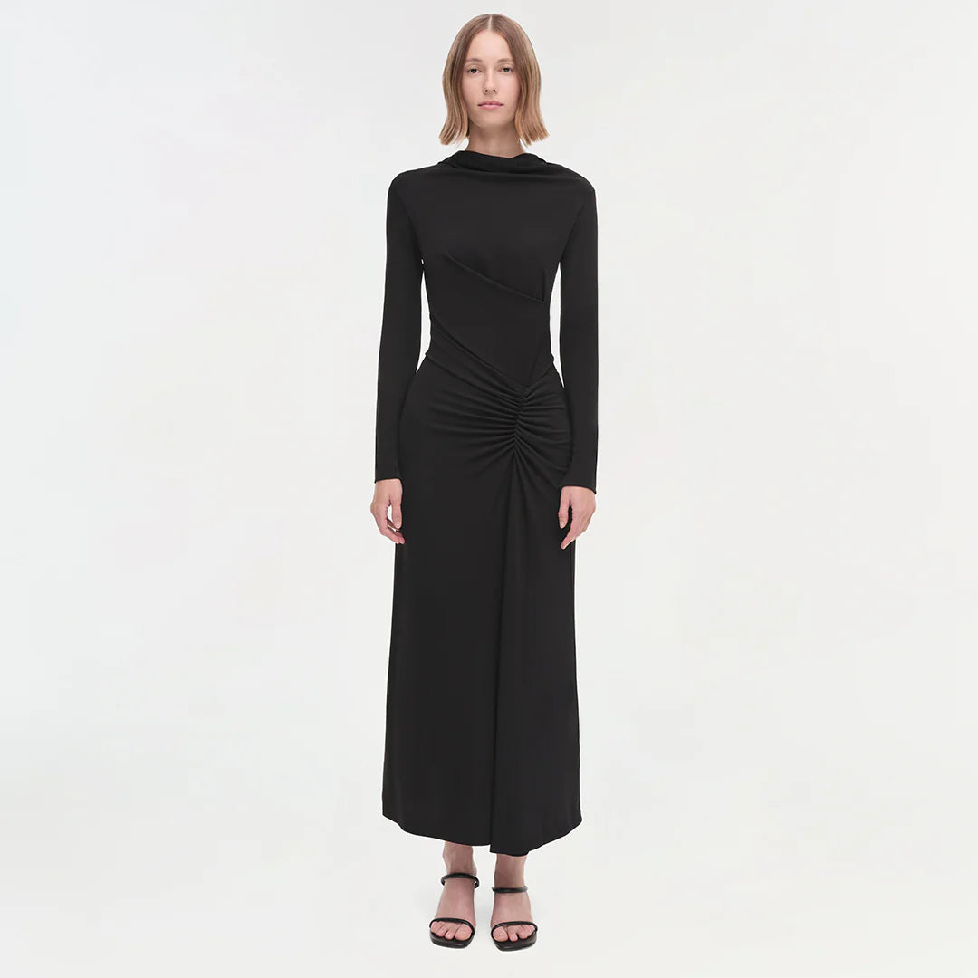 SIMKHAI - Ferrera Midi Dress - Black