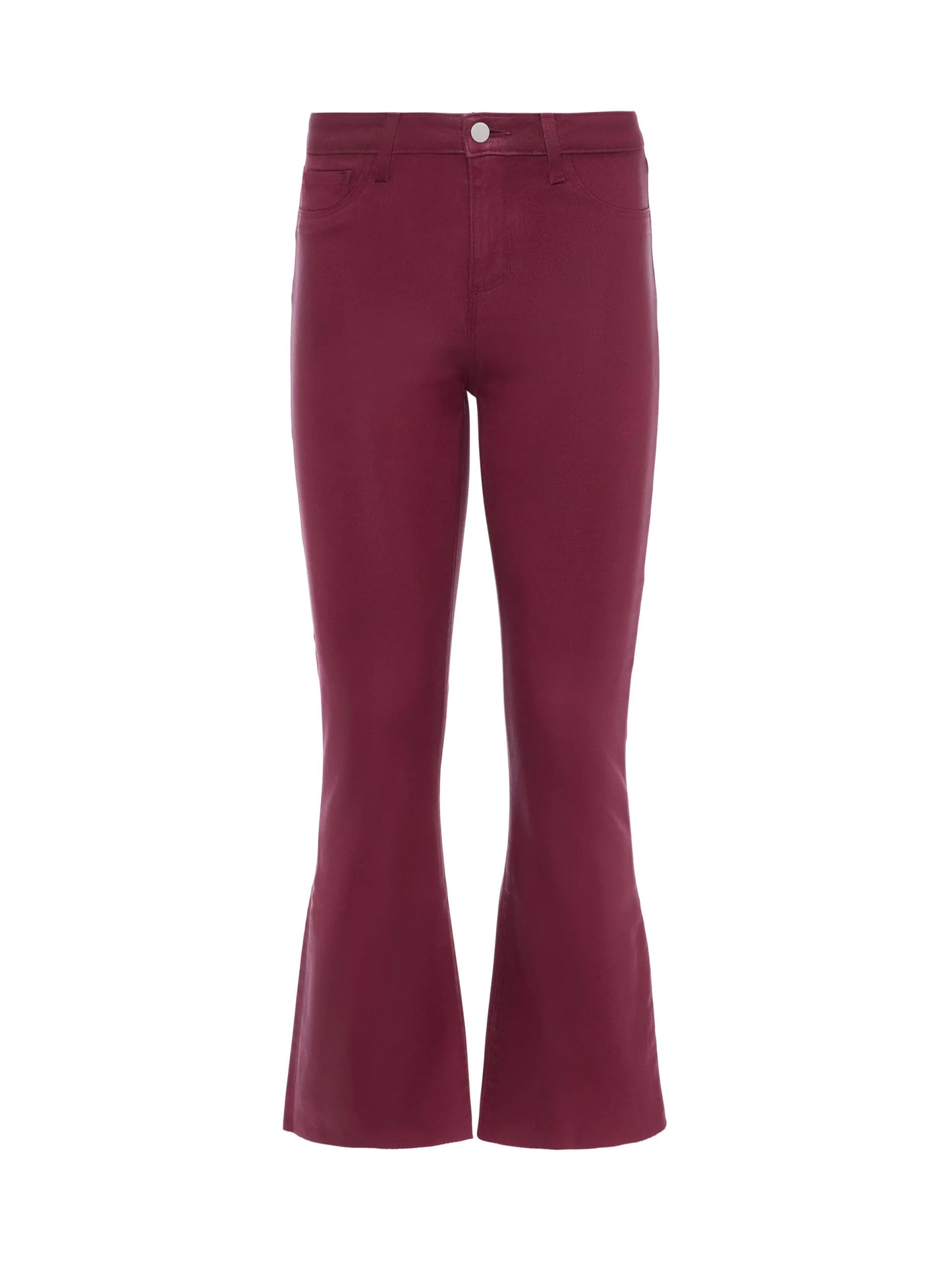 Kendra Coated Cropped Flare Jean