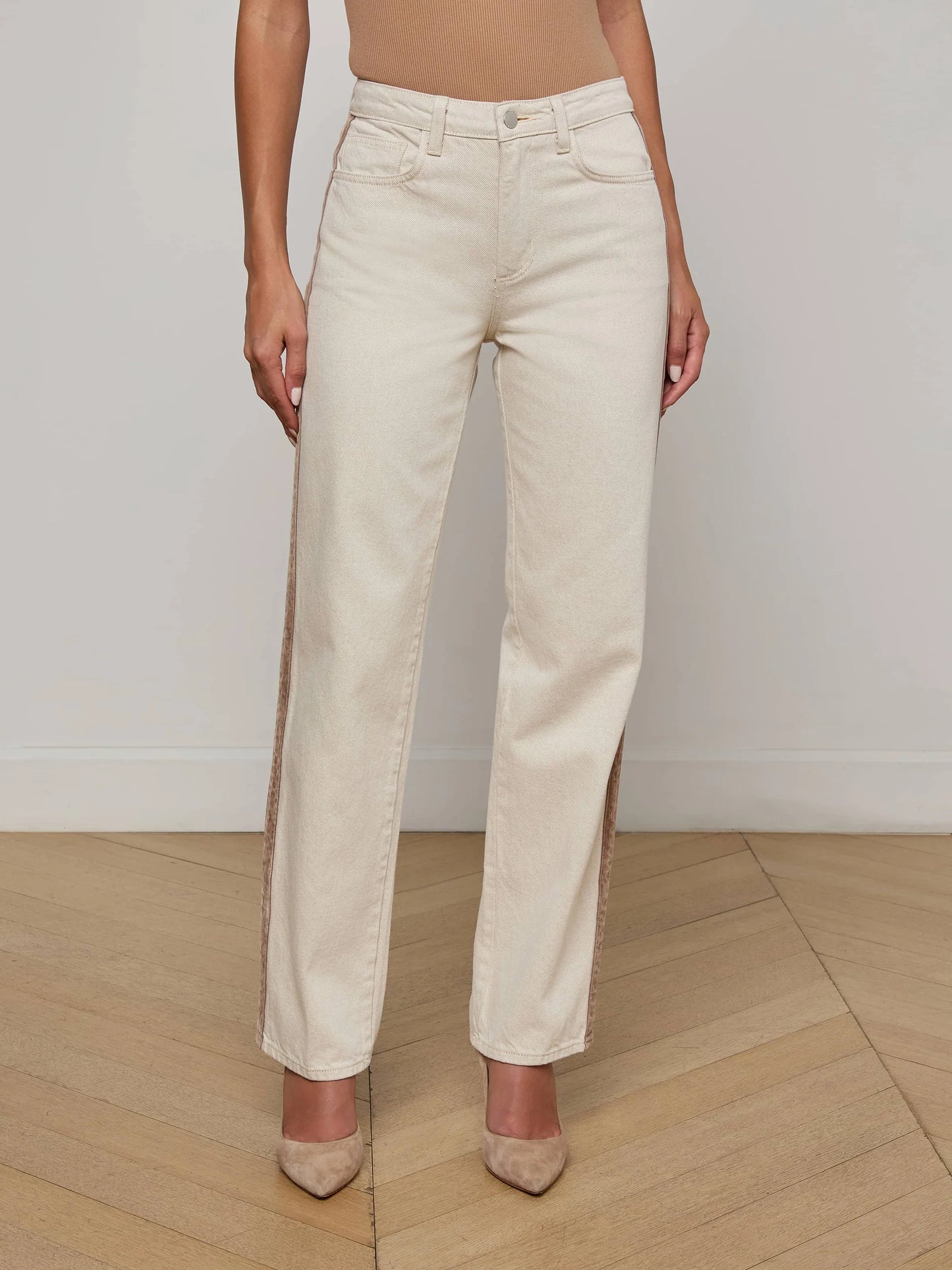 L'AGENCE - Jones Stovepipe Jean - Desert Tan/Taupe