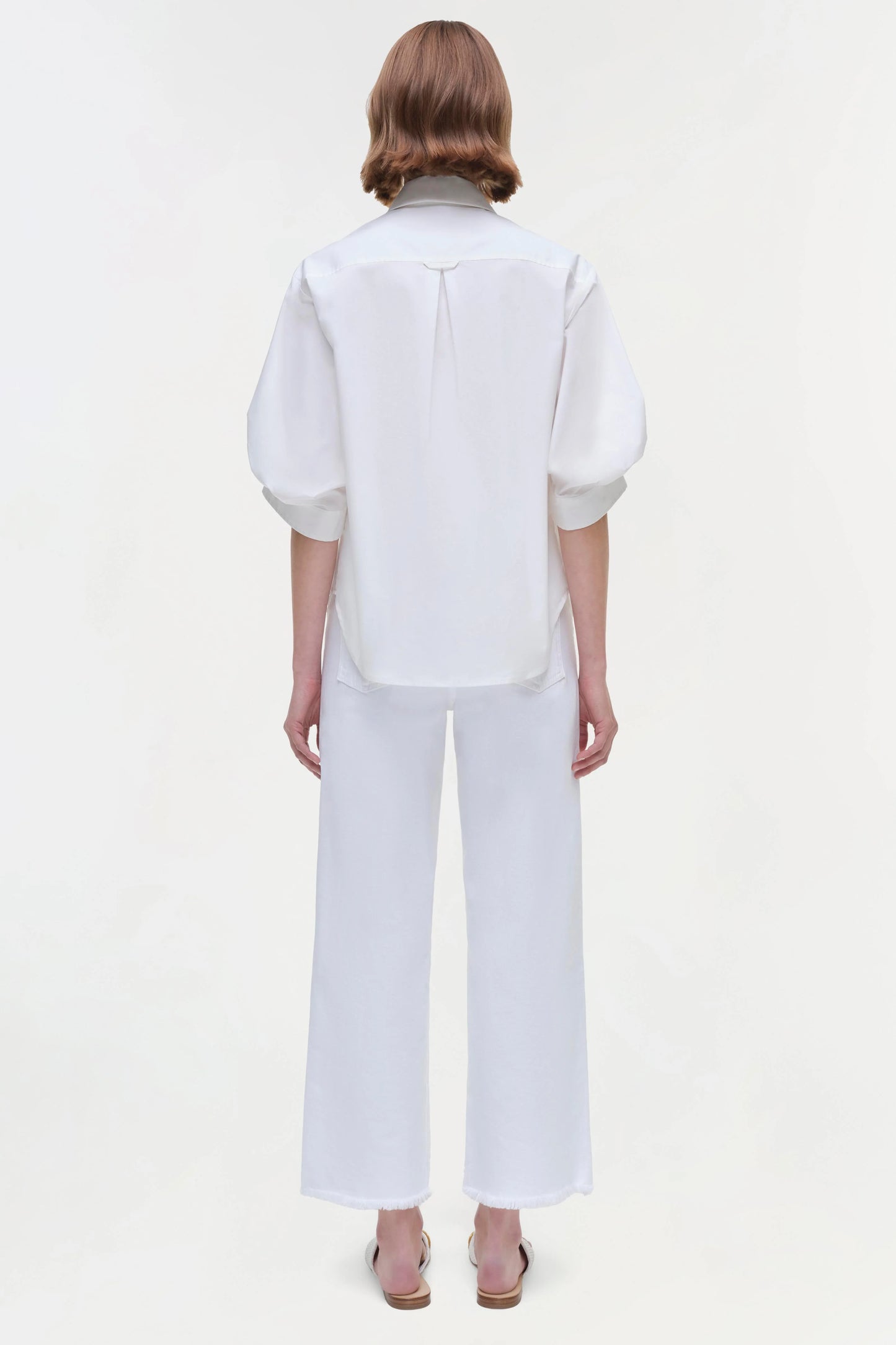 SIMKHAI - Gemma Three Quarter Sleeve Shirt - White