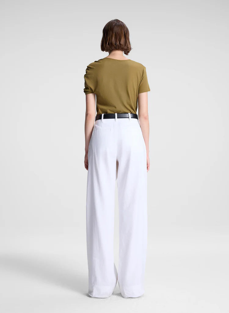 ALC - Liz Asymmetric Cotton Crepe Tee - Hazel