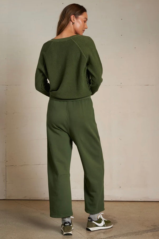 Zuri Reverse Fleece Sweatshirt - Fern Green