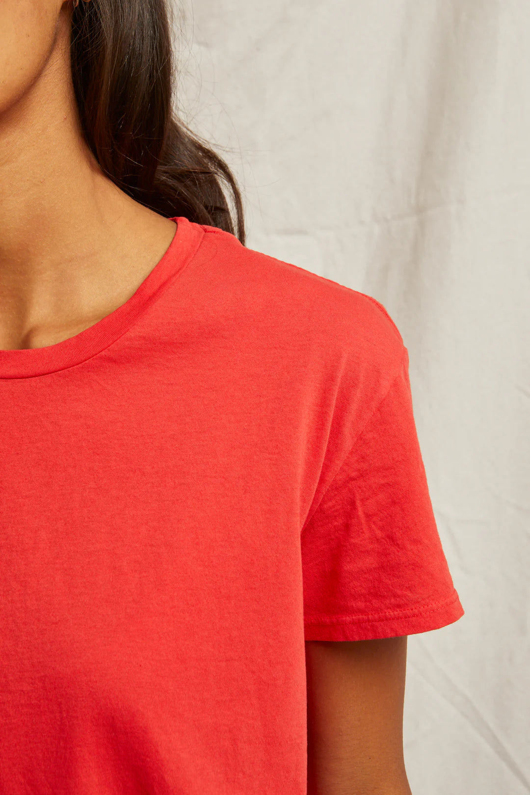 Perfect White Tee - Harley Tee - Poppy Red