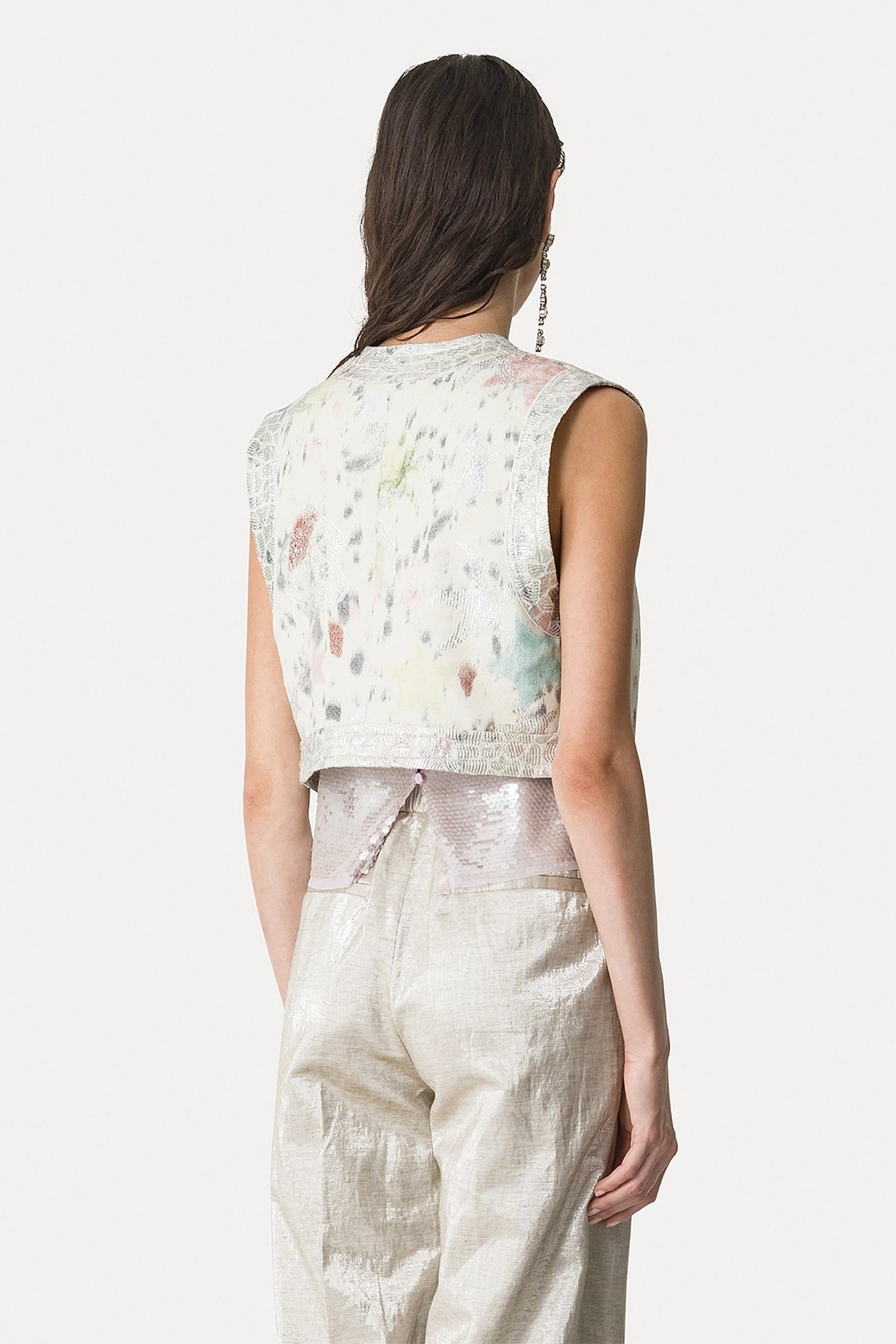 "les folies" jacquard vest