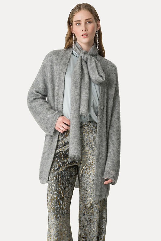 Oversized Cardigan in Brushed Mohair