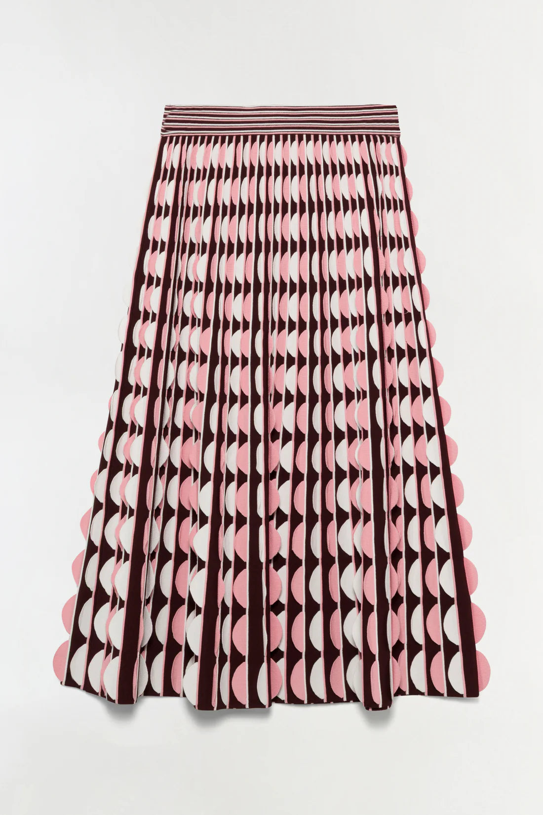 Micah Scalloped Knit Midi Skirt