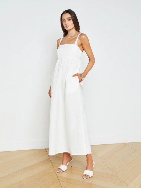 L’AGENCE - Jessamy Linen-Blend Dress - Ivory