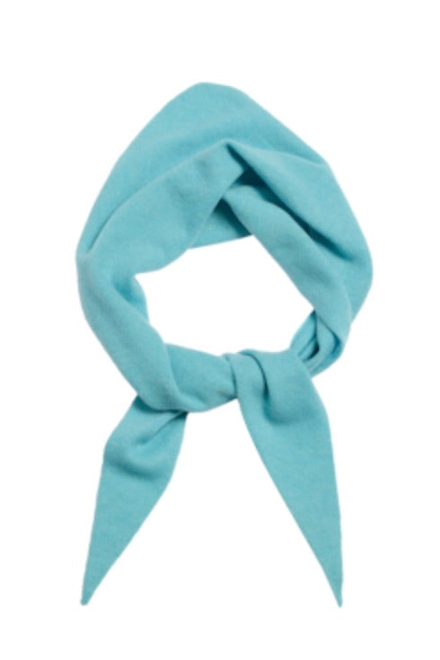 Nessa Small Cashmere Bandana - Ocean Blue