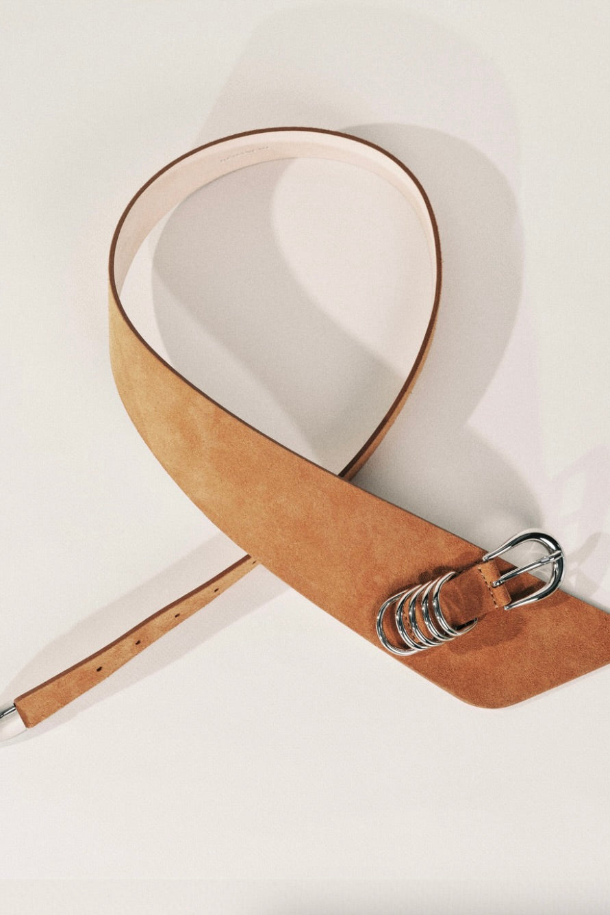 Alcott Suede Silver Belt