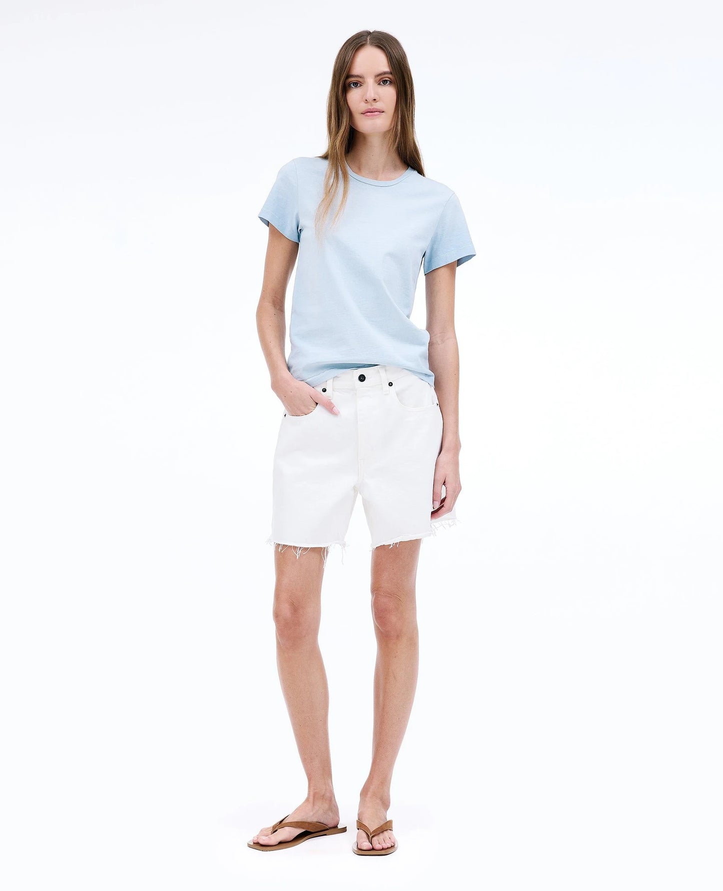 SLVRLAKE - Sienna Cut Off - White