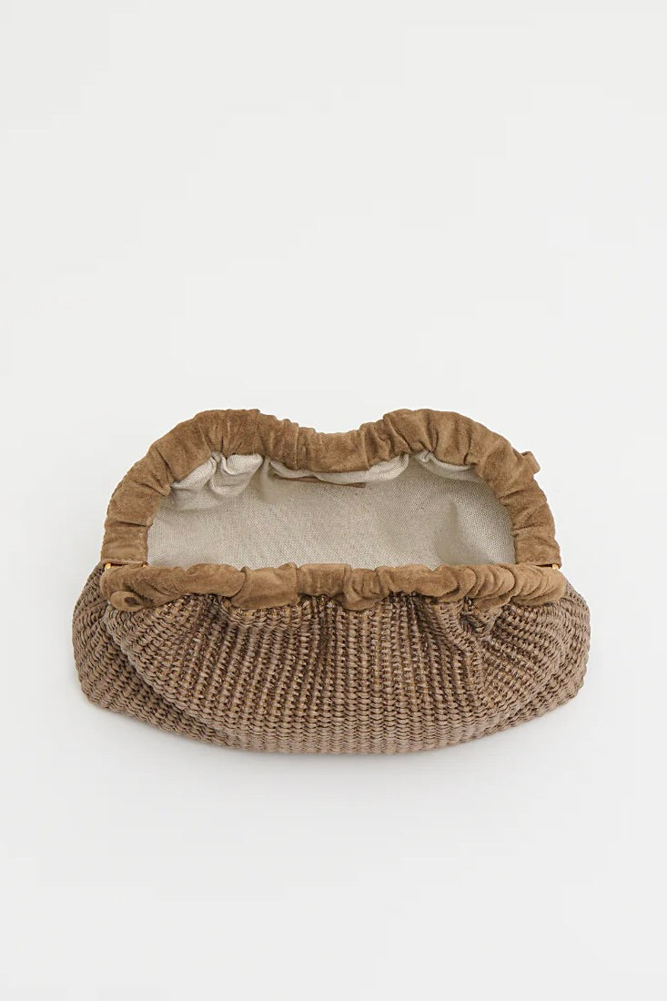 Mini Cloud Clutch - Raffia