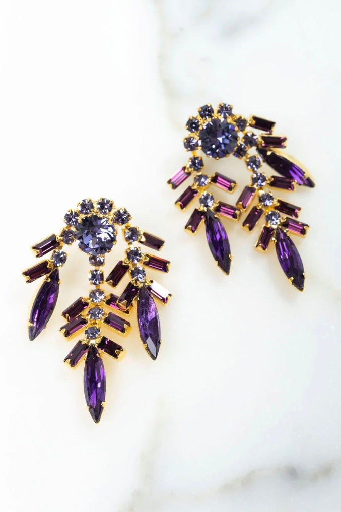 Clary Earrings - Purple