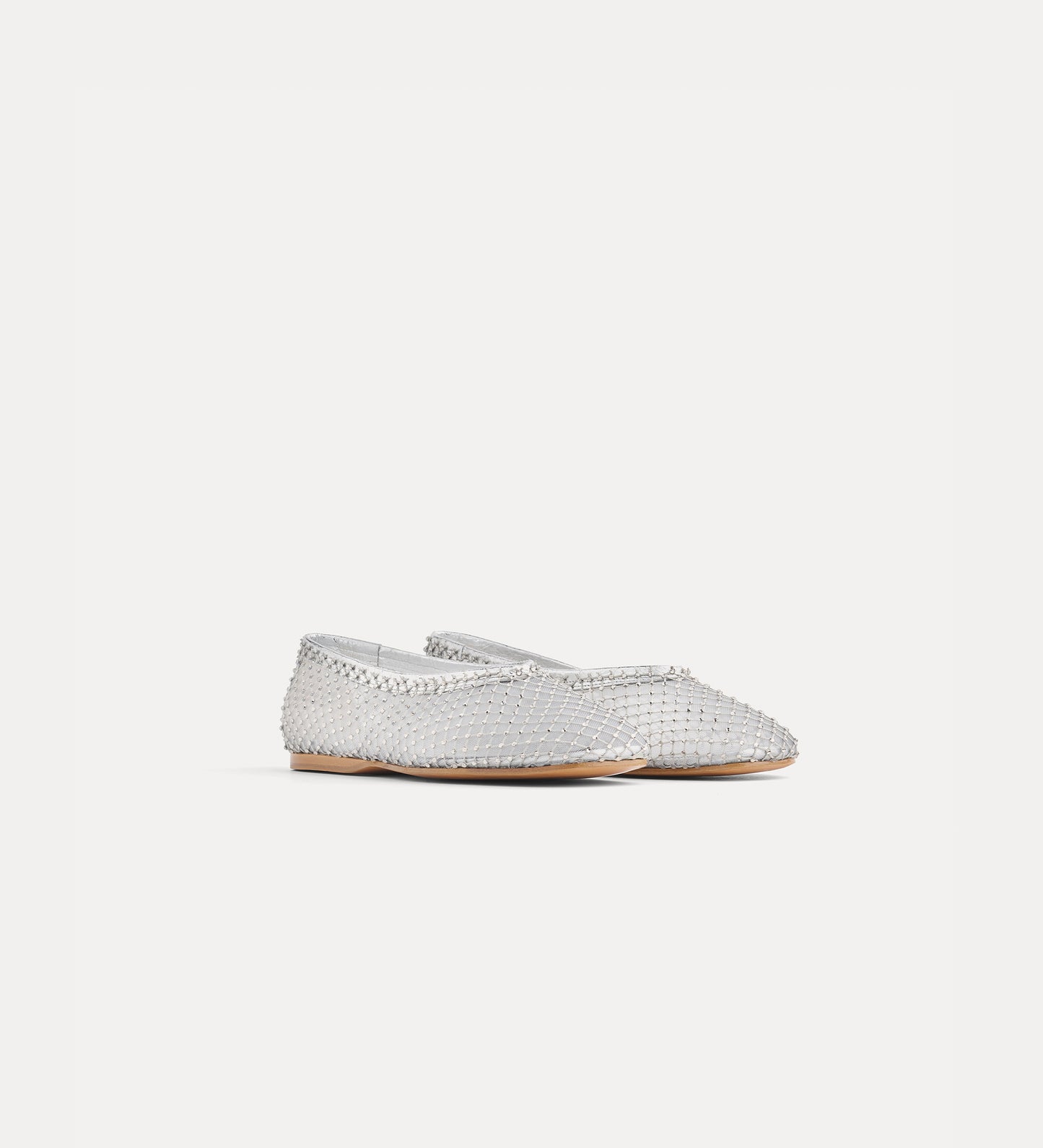 Forte Forte - Ballet Flat in Crystal–Embellished Mesh - Nuage