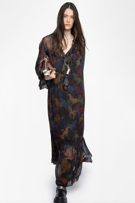 Ralicel Mousseline Horses Dress