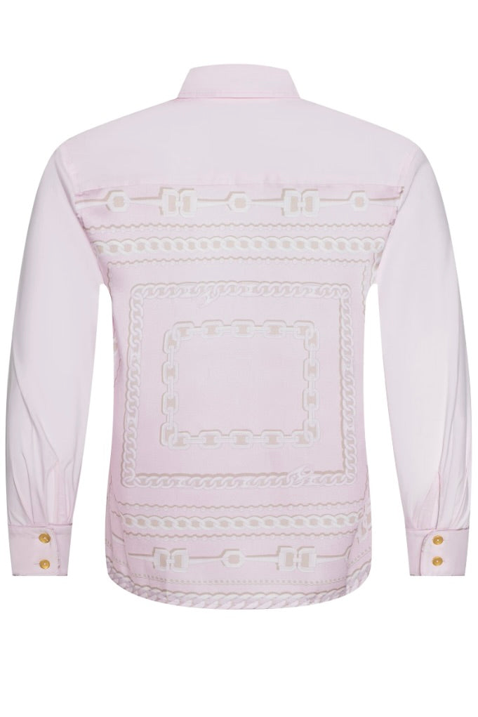 Fawn Piping Scarf Blouse