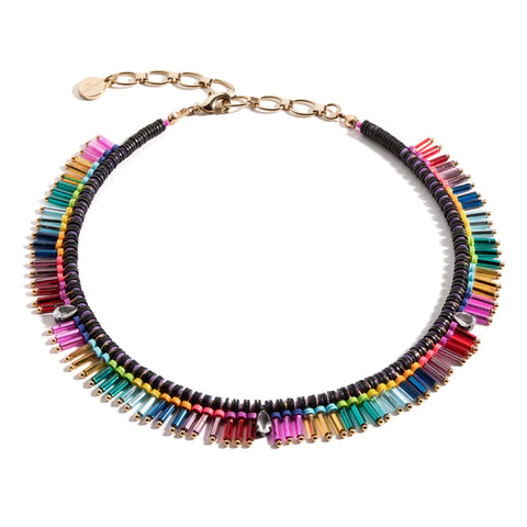 Elsie Frieda - On the Fringe Necklace - Available in Lite Brite & White Bright Colors