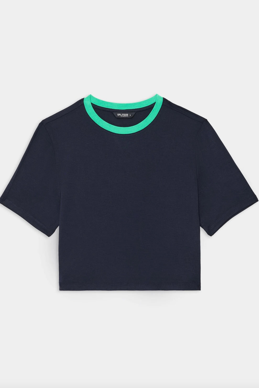 Djuna Crop Ringer - Indigo/Spearmint