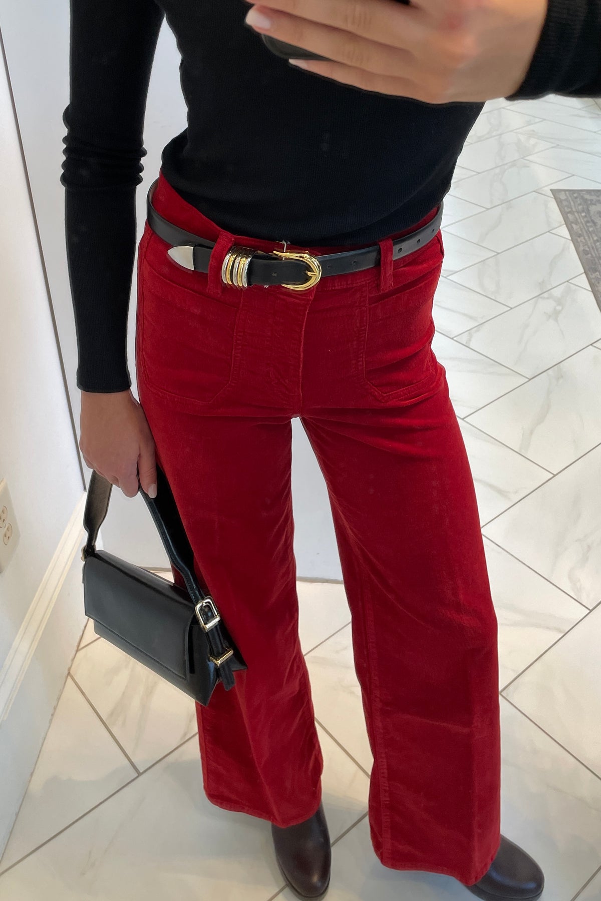 Le Slim Palazzo Modernist Pocket Corduroy
