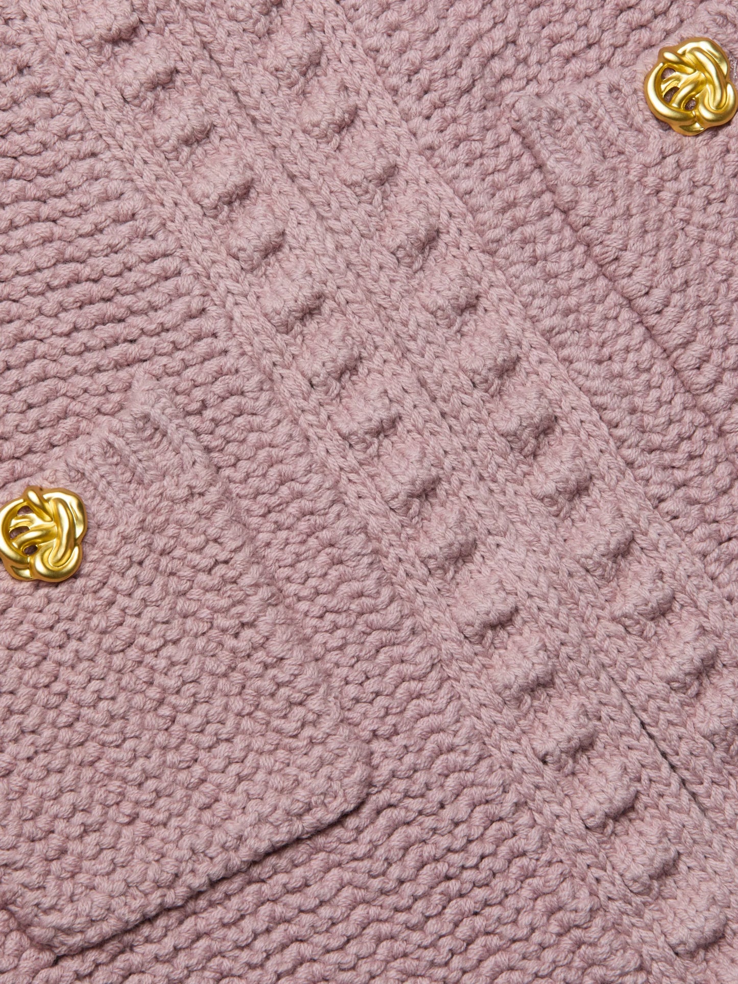 L'AGENCE - Delilah Cropped Cardigan - Light Mauve/Gold