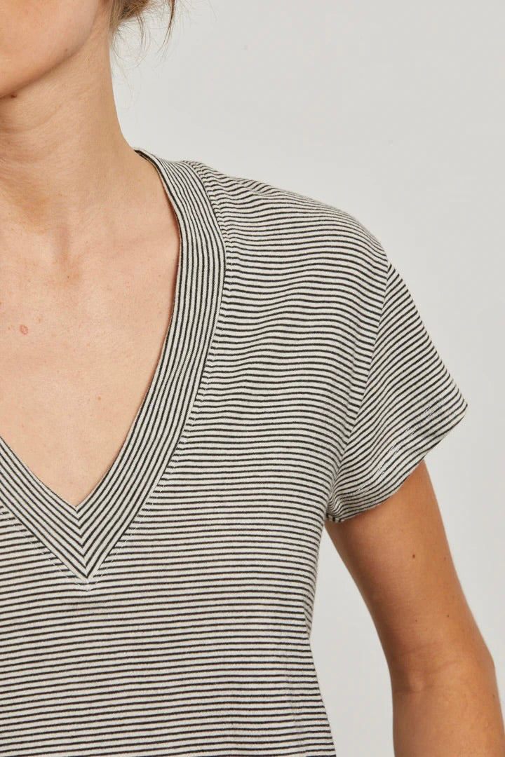 Rosie Stripe V-Neck Tee
