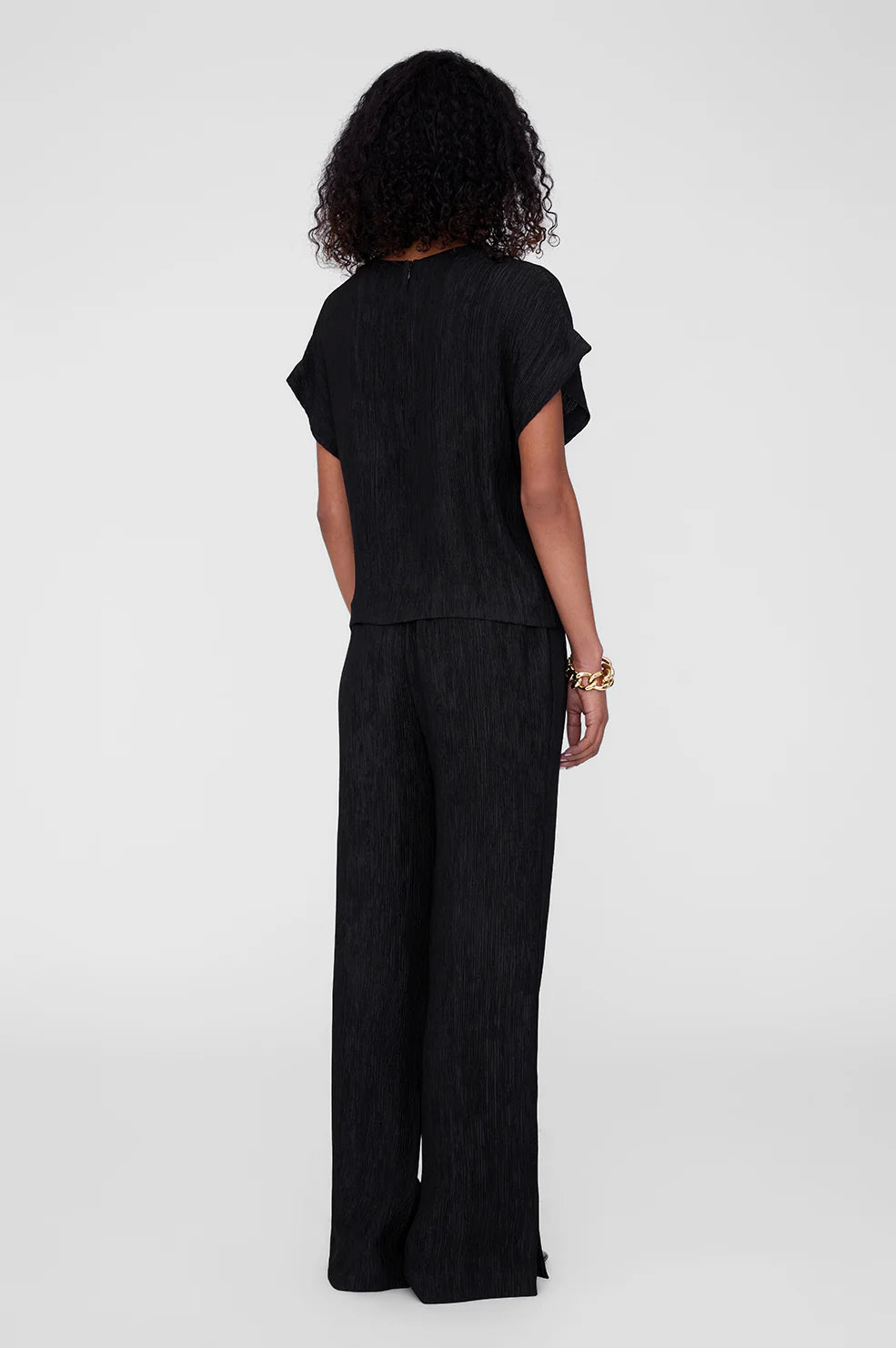 ANINE BING - Jollie Top - Black Crinkle
