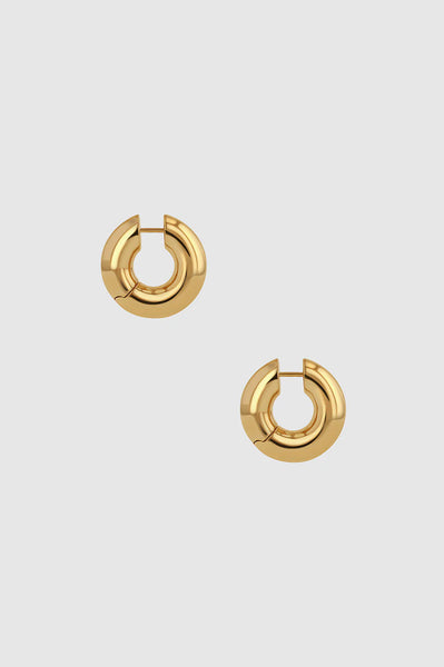 ANINE BING - Small Bold Link Hoops - Gold