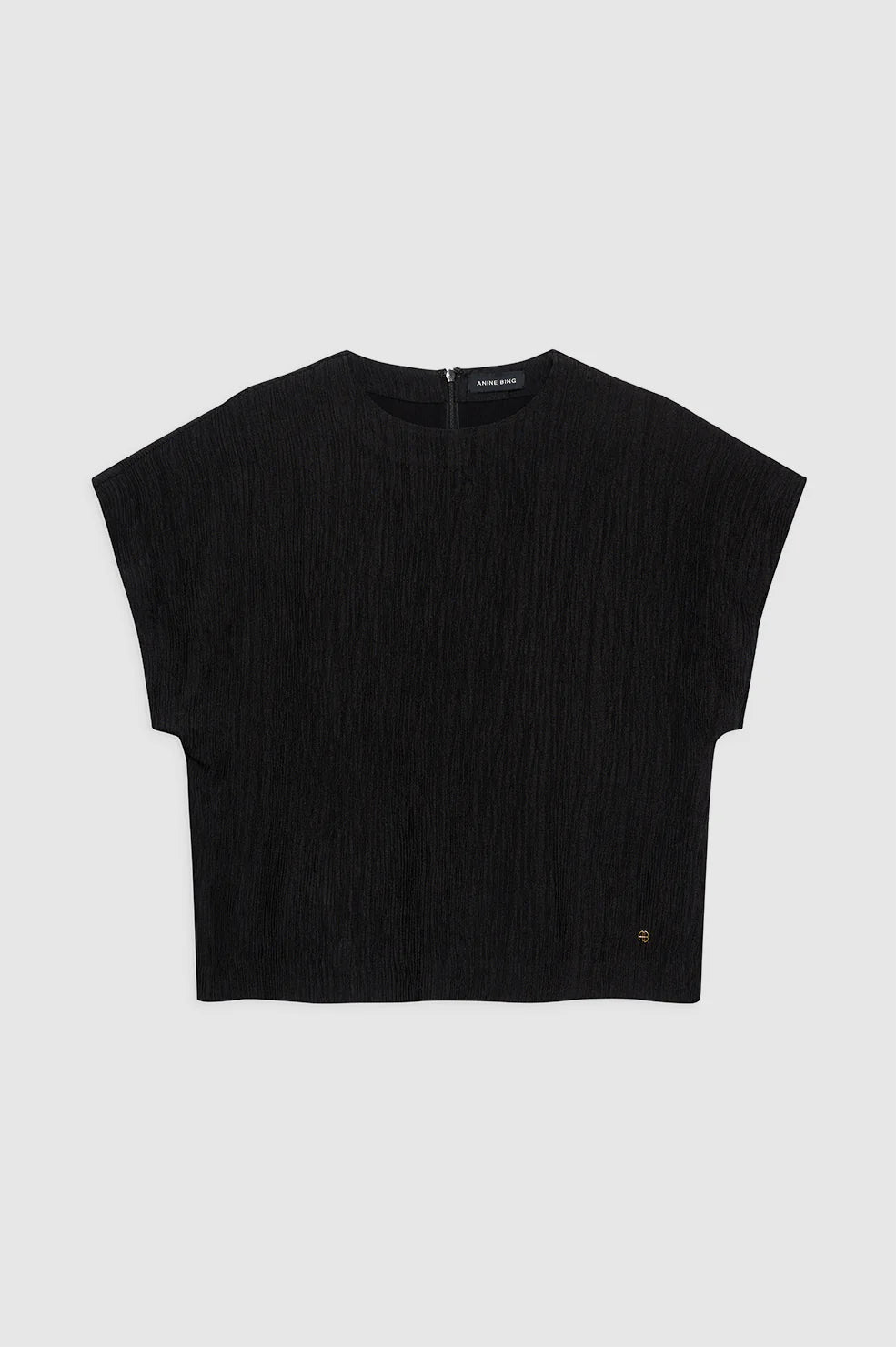 ANINE BING - Jollie Top - Black Crinkle