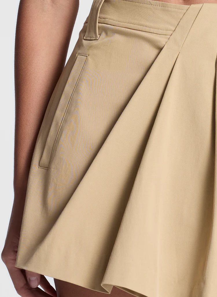 A.L.C. - Brody Pleated Skort - Dark Beige