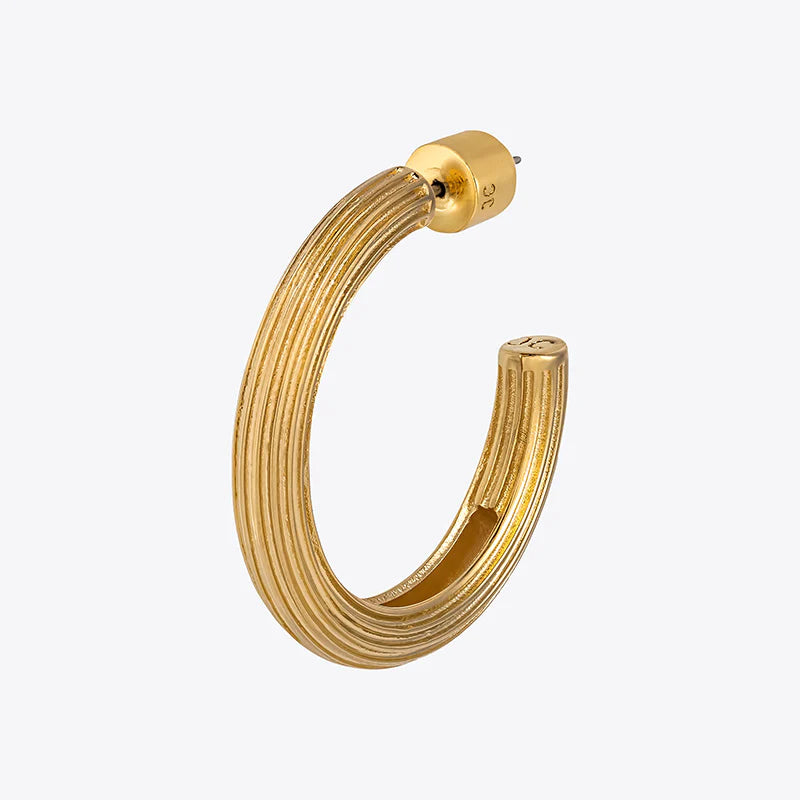 Christina Caruso - Ribbed Hoop Earring