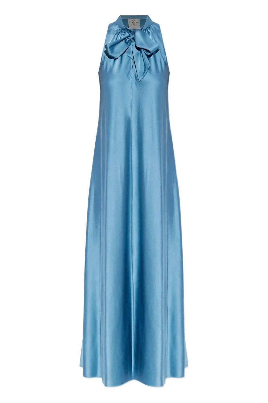 Silk Satin Bow Tie Dress