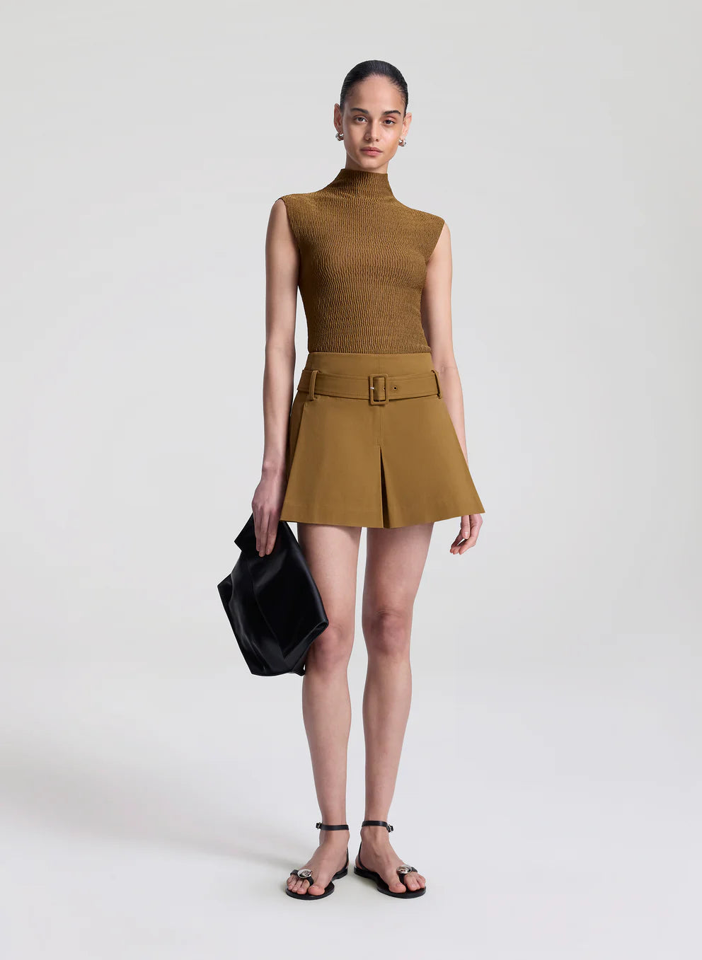 A.L.C. - Como Belted Short - Saddle