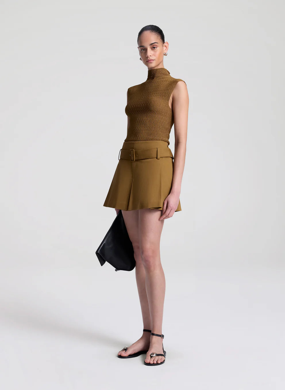 A.L.C. - Como Belted Short - Saddle