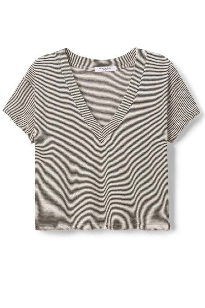 Rosie Stripe V-Neck Tee