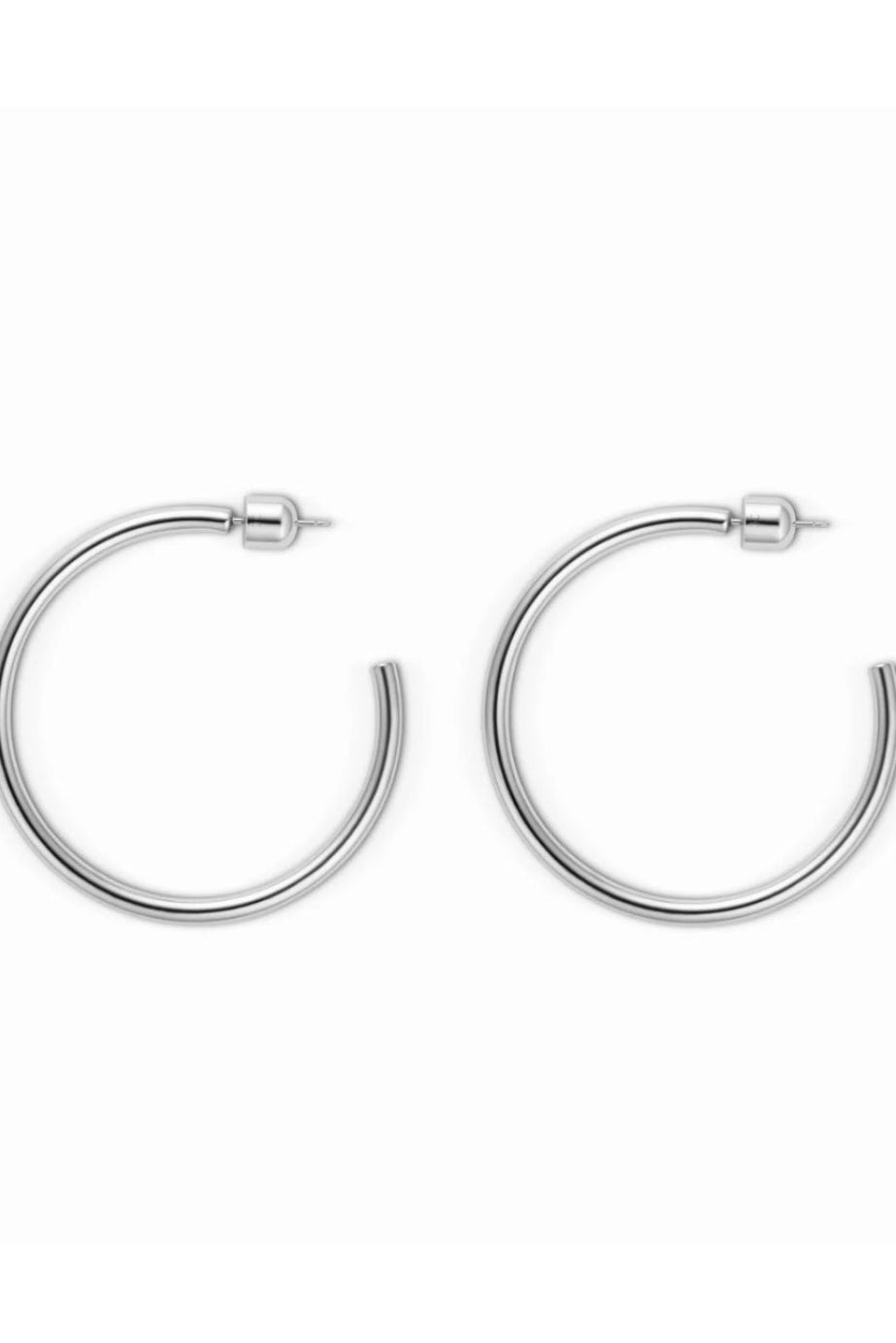 Christina Caruso - Wire Hoop Earring - Rhodium