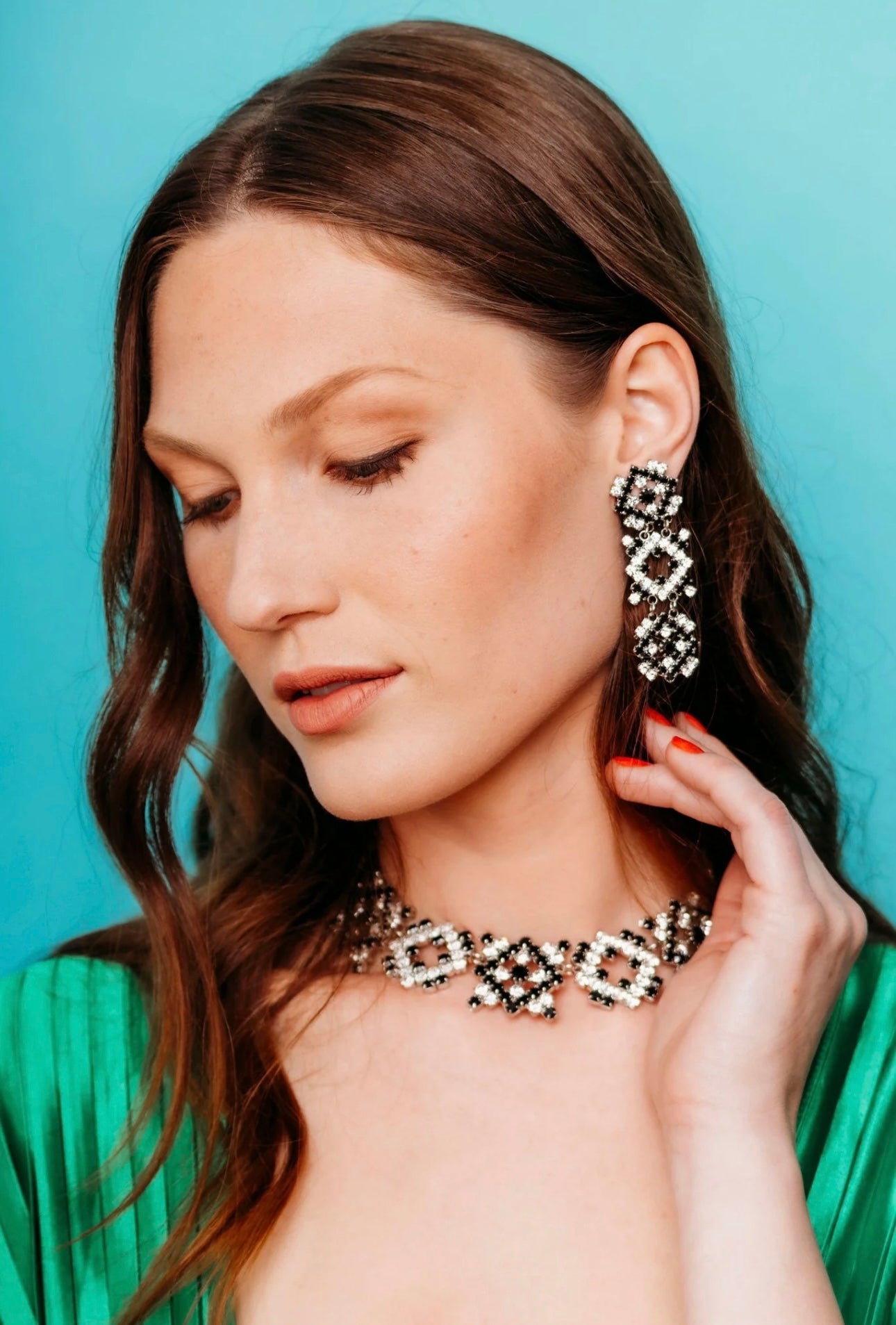 Elizabeth Cole - Stacey Earrings - Checkerboard