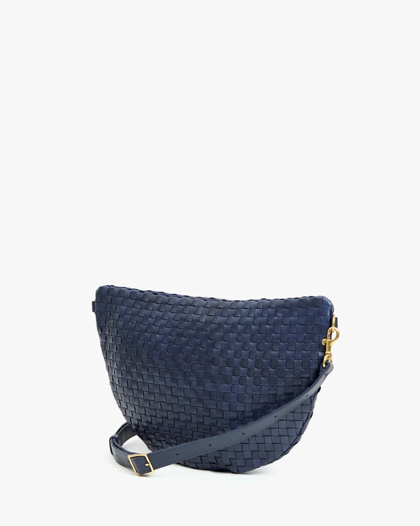 Clare V. - Grande Fanny - Bleu Marine Woven Checker
