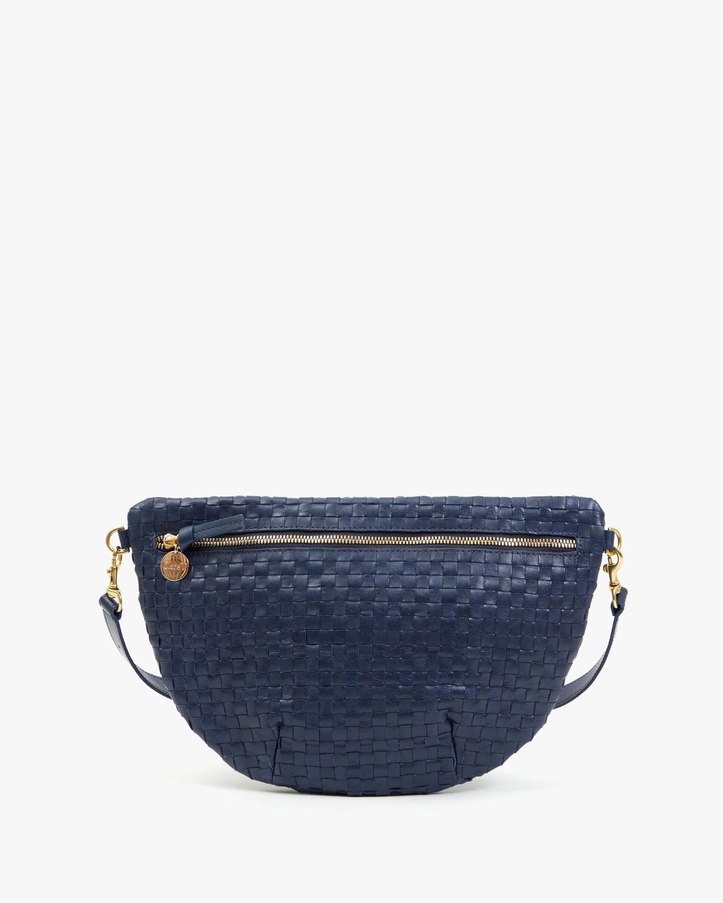 Clare V. - Grande Fanny - Bleu Marine Woven Checker