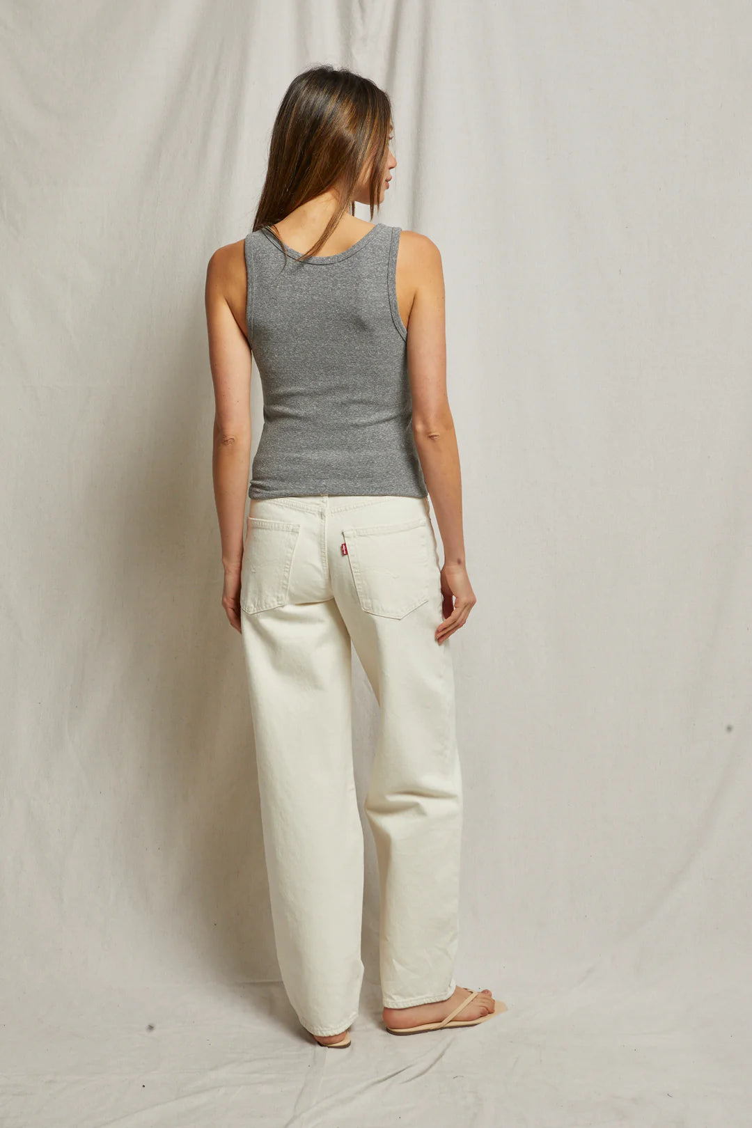 Perfect White Tee - Maria Tank - Dark Heather Grey