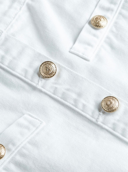 L'AGENCE - Kris Denim Mini Skirt - Blanc