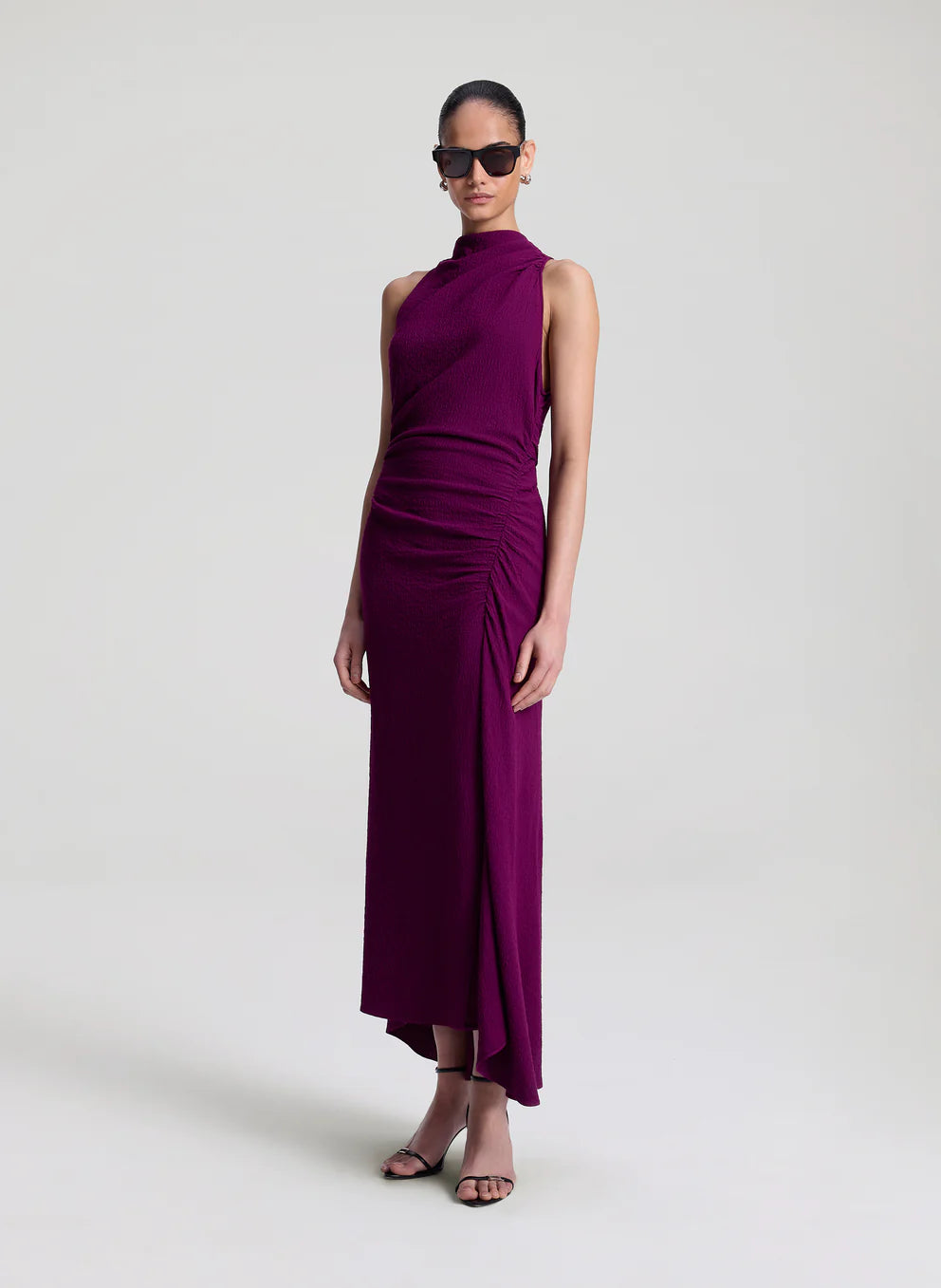 Inez Textured Midi Dress